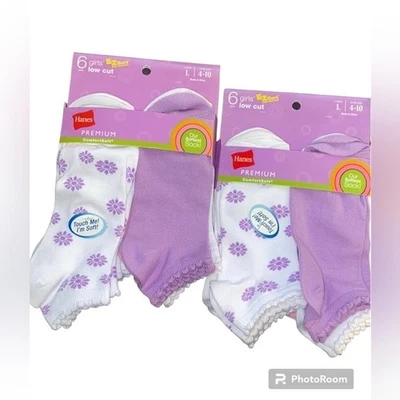HANES 12 PAIRS GIRLS SOCKS SIZE LARGE NEW WITH TAG - Image 1 of 4