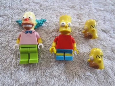 LEGO Simpsons Minifigures Bart Simpson SIM026 Krusty the Clown 71005 Homer - Image 1 of 2