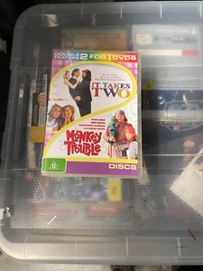 IT TAKES TWO / MONKEY TROUBLE DVD PACK Mary-Kate & Ashley Olsen Region 4 t494 - Picture 1 of 1