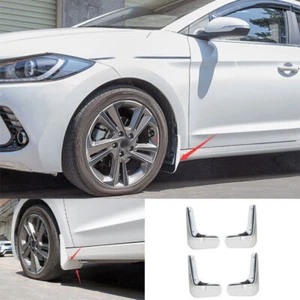 White Car Mud Flaps Splash Guards Fender Mudguards For Hyundai Elantra 2017-2020 - Picture 1 of 10