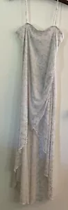 Candy Rocket Vtg Y2K Dress Floral Glitter Hi-Low Ruffle Slip M Sparkle Fairy - Picture 1 of 10