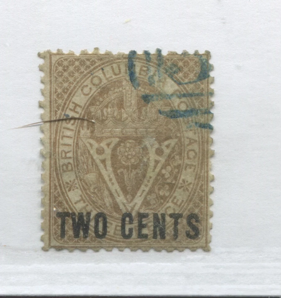 British Columbia 1867 overprinted 2 cents used - Image 1 of 1