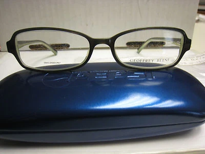 MARCOS DE GAFAS GEOFFREY BEENE Estilo DIVA en NEGRO/VERDE 53-15-135 con Estuche Foto 1 de 3