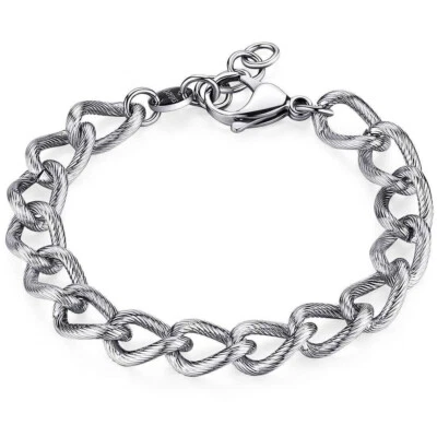 Sagapo Bracciale Uomo Catena Grumetta Maglia Larga Acciaio Sagapò SRP59 S'Agapo - Immagine 1 di 4