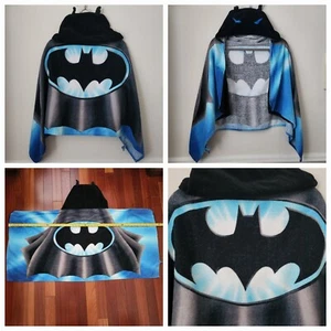 Batman DC Comic Hooded Pool/Beach/Bath Wearable Kid's Towel Blue/Black - Picture 1 of 12