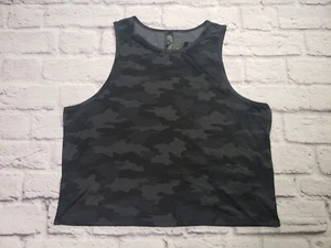 Kyodan Active Damen Tank Top Schwarz Camouflage Cropped Rundhals Größe Large - Bild 1 von 5