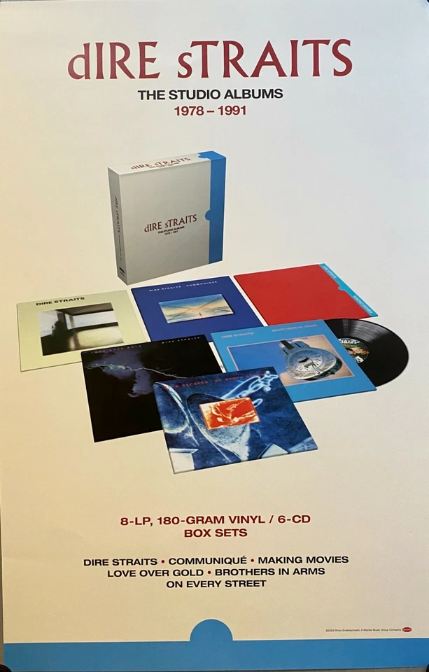 DIRE STRAITS, THE STUDIO ALBUMS POSTER (S12) - Image 1 of 1