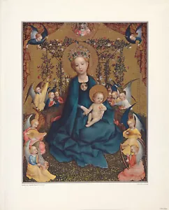 STEFAN LOCHNER Vintage um 1950 Litho MARIA IM ROSENHAG, MADONNA VOM ROSENGARTEN - Bild 1 von 1
