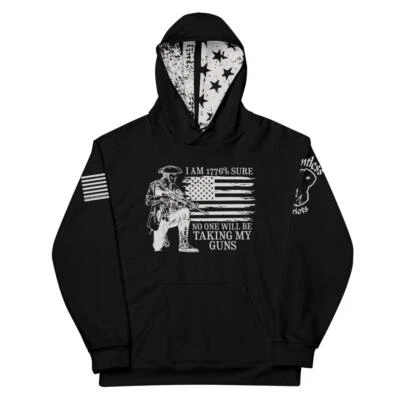 Moletom com capuz unissex I Am 1776% Sure - corante sublimado - Imagem 1 de 4