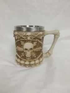 450ml Gothic Skull Bones 3D Mug Drinks Coffee Beer Tea Juice Water Cup Gift - Picture 1 of 10