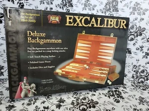 Excalibur Deluxe Backgammon Classic Parlor Games Attache  - Picture 1 of 8