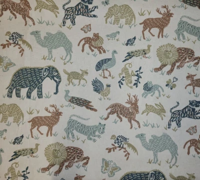 Maya in Classic BTY Richloom 80% Cotton / 20% Linen 54" Wide African Animals - Image 1 of 2