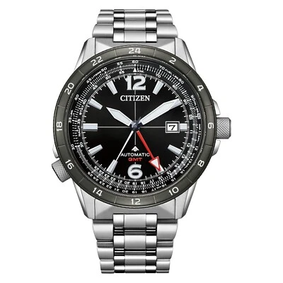 Citizen Men's Air Date Automatic Silver Stainless Steel Watch 45 MM NB6046-59E - Image 1 of 4
