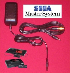 9V AC Adapter + 12Ft Cable + GOLD RF TV Adapter for Sega Master System I & II - Picture 1 of 3