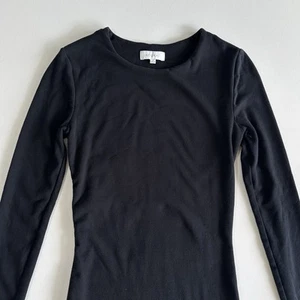 Kookai Long Sleeve Mini Dress Size 0 Bodycon Fitted LBD Classic Clubwear Party - Picture 1 of 6
