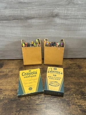 Lote de crayones CRAYOLA Binney & Smith años 1940-1950 hechos en EE. UU. retirados raros Foto 1 de 4