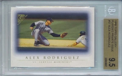 1999 Topps Gallery Alex Rodriguez RC #57 Mariners BGS GEM MINT 9.5 #'d 060/250 - Image 1 of 2