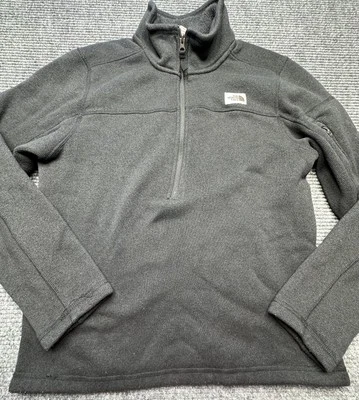 North Face Pullover Sweater Mens Medium Black Half Zip Fleece Outdoor Pocket Zip - Image 1 of 4