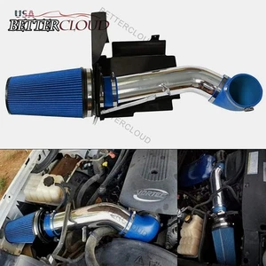 Fit 99-07 Chevy GMC V8 4.8L/5.3L/6.0L 4" Cold Air Intake Kit+Heat Shield Blue - Foto 1 di 10