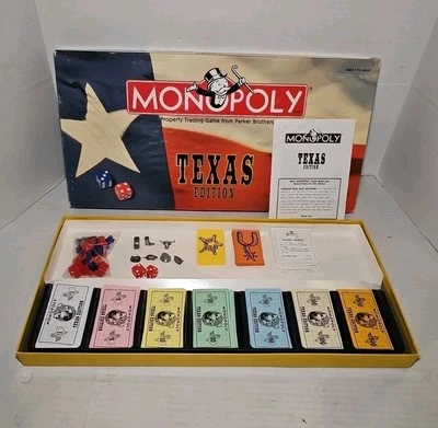 Monopoly TEXAS EDITION Boardgame 1999 USAopoly Parker Bros. COMPLETE  - Image 1 of 3