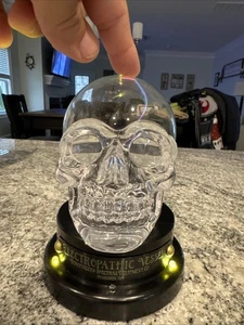 Skull Plasma Ball w LED Lights Halloween Electropathic Vessel tested works #26 - Picture 1 of 10