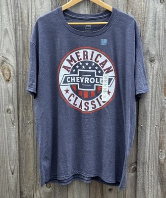 Camisa Chevy Para Hombre XXL Azul Clásica Americana Estampado Gráfico GM Chevrolet Oficial Foto 1 de 4
