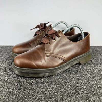 Zapato Oxford Dr Martens 1461 Cuero Liso Marrón Con Cordones Mujer Talla 7 Cinta 3 Ojos Foto 1 de 4