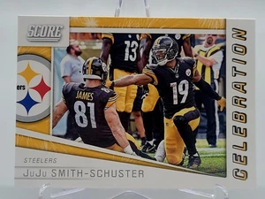 2019 SCORE JUJU SMITH-SCHUSTER CELEBRATION FOOTBALL CARD STEELERS NFL C-10 - Picture 1 of 2