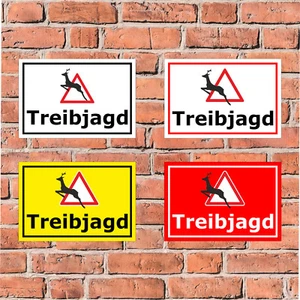 Schild - Treibjagd - 3 Größen - S00351-018 - Bild 1 von 5