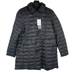 NEW Jones New York Quilted Reversible Down Duck Feather Coat in Black Size XL - Picture 1 of 10