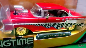 2007 Jada Big Time Muscle 1957 Chevy Bel Air Pro-Mod Dragstrip Demon Maßstab 1:24🏁 - Bild 1 von 18