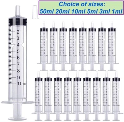 Syringes without needles 10ml 50ml 20ml 5ml 3ml 1ml set Plastic Syringe lot bulk - Image 1 of 4