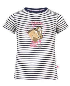 SALT AND PEPPER Mädchen T-Shirt Pferd Stickmotiv gr 104 / 110 camelia pink - Bild 1 von 4