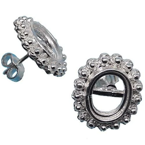 Coralli di Sardegna Base Orecchino Filigrana Sarda Argento Pallini Castone  - Immagine 1 di 1