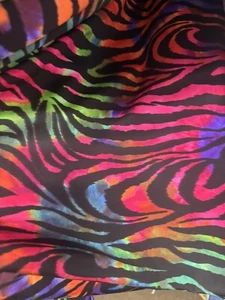 Rainbow Swirl Psychedelic Print 4 Way Stretch Spandex Tricot BTY Swimwear Bikini - Picture 1 of 3