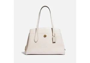NWT/COACH Pebble Leather LORA CARRYALL/Tote/Shoulder Bag ~ CHALK - Picture 1 of 5
