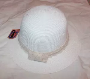GIRLS EASTER HAT-IVORY - Picture 1 of 1