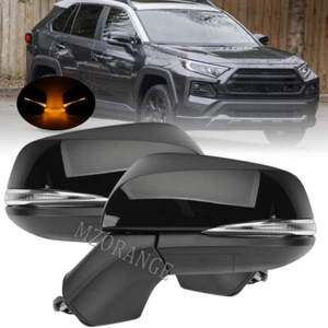 Pair For 2019 - 2022 RAV4  8Pin Side Mirror with Blind Spot Signal Heated  LED - Picture 1 of 15