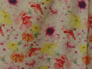 Blended Pastel Colored Flowers Allover, Handmade Bedroom Window VALANCES, NEW - Picture 1 of 5