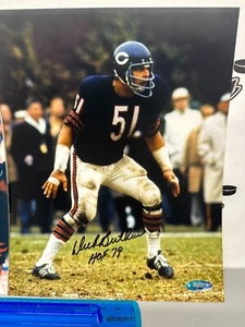 DICK BUTKUS HOF 79 CHICAGO BEARS SIGNED AUTOGRAPHED 8x10 PHOTOGRAPH TRISTAR COA - Picture 1 of 4