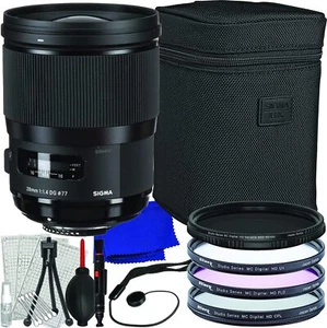 Sigma 28mm F / 1.4 Dg HSM Art Lente para Nikon F 441954-8PC Pack de Accesorios - Imagen 1 de 8