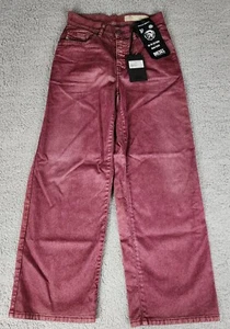 DIESEL Jeans Women's 25x30 WIDEE 0091T REGULAR-STRAIGHT HIGH-WAIST Purple $328 - Picture 1 of 16