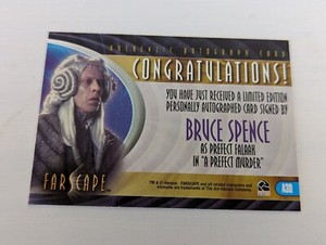 Farscape Season 4 Trading Cards Autograph Auto Selection - Rittenhouse Archives