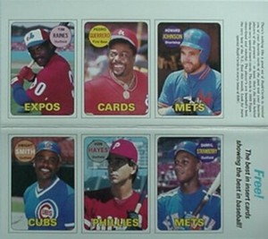 1990 BASEBALL REPLI-CARDS PANEL - TIM RAINES, DARRYL STRAWBERRY, PEDRO GUERRERO+