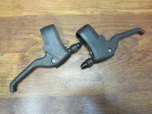 NOS VINTAGE CAMPAGNOLO FLAT HANDLEBAR BRAKE LEVERS - BLACK - Picture 1 of 6