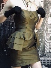 Stunning Cue Dress, Size 10, Peplum, Short, Strapless, Lining