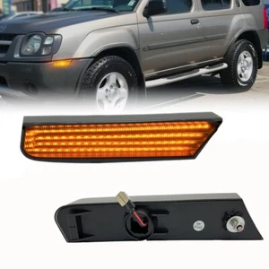 2PCS Smoked Lens Amber LED Front Park Side Marker Lights For 02-04 Nissan Xterra - Picture 1 of 7