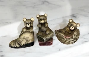 Bears Refrigerator Magnets on Books / in Basket & in Boot Qty 3 - Picture 1 of 18