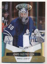 2010-11 Certified Mirror Gold Materials Prime #135 Jonas Gustavsson Jersey /25