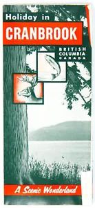 CRANBROOK BC CANADA BROCHURE 1959-62 VIAGGIO PESCA CACCIA GRANDE MAPPA PIEGHEVOLE VINTAGE - Foto 1 di 4